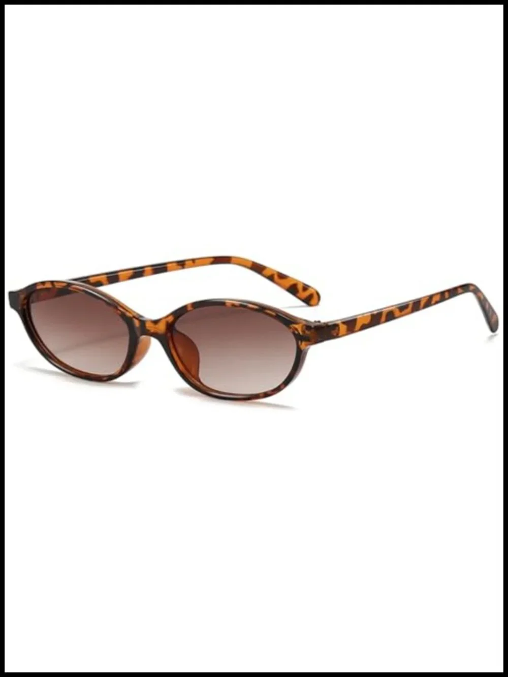 Retro Oval Cat Eye Sunglasses with UV400 Protection Lightweight Plastic Frame